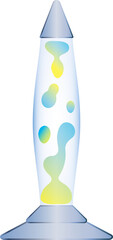Cartoon lava lamp Line vector illustration Retro style 