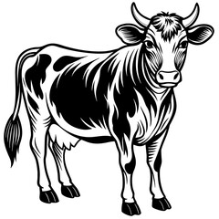     cow silhouette  vector illustration
