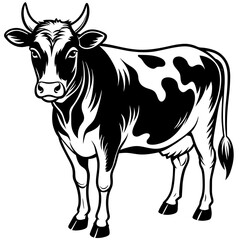     cow silhouette  vector illustration
