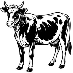     cow silhouette  vector illustration
