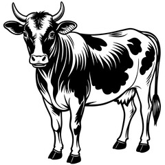     cow silhouette  vector illustration
