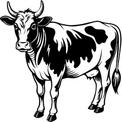     cow silhouette  vector illustration
