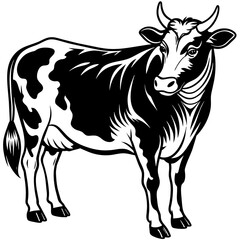     cow silhouette  vector illustration
