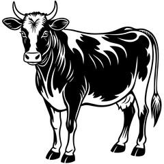     cow silhouette  vector illustration
