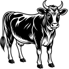     cow silhouette  vector illustration
