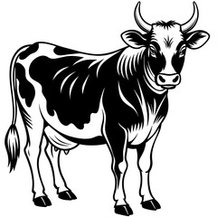     cow silhouette  vector illustration
