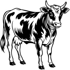     cow silhouette  vector illustration
