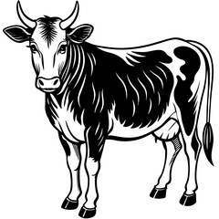     cow silhouette  vector illustration
