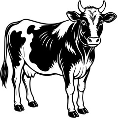     cow silhouette  vector illustration
