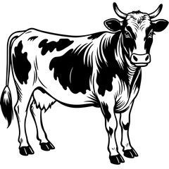     cow silhouette  vector illustration
