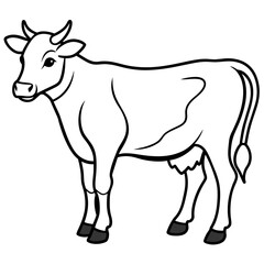 Obraz premium cow vector illustration 