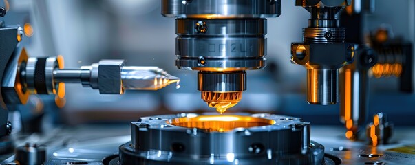Engineering Metrology, A probe from a coordinate measurement machine taking measurements from a engineering part as part of its quality control process