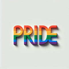 Lgbtq rainbow flag freedom community- Pride word - obrazy, fototapety, plakaty