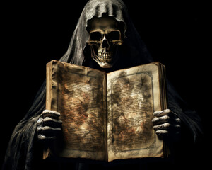 Dark Secrets Unveiled. Haunted Book of Lore - obrazy, fototapety, plakaty