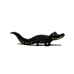 Dynamic vector illustration featuring a detailed crocodile design on a clean white background, perfect for logos, icons, or stickers. This editable layered vector showcases the fierce beauty of this w