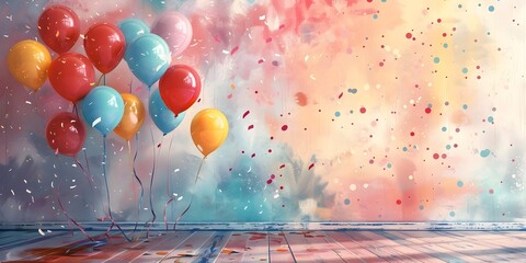 Vibrant Balloons and Streamers Transforming a Room into a Joyous Venue