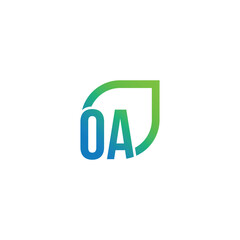 Letter OA logo grows, develops, natural, organic, simple, financial logo.