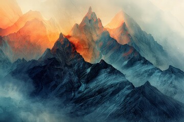 Mountain Majesty: Sunrise and Sunset Over Alpine Peaks