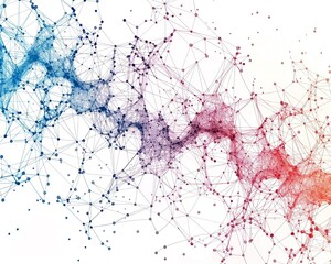 Minimalist abstract art showing the intertwining of data connections, crafted as a coloring page for adults with a focus on simplicity and clarity, 