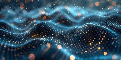 Quantum Particles in Superposition A Futuristic Visualization of Quantum Computing Dynamics