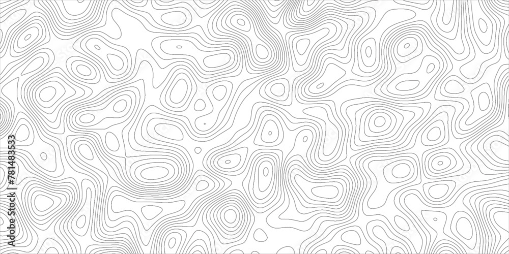 Poster Topographic map background with geographic line map with elevation assignments.Modern design with White topographic wavy pattern design. Paper Texture Imitation of a Geographical map shades 