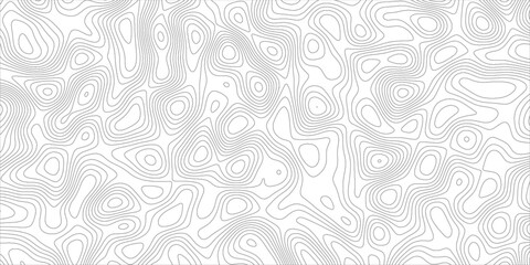 Topographic map background with geographic line map with elevation assignments.Modern design with White topographic wavy pattern design. Paper Texture Imitation of a Geographical map shades 