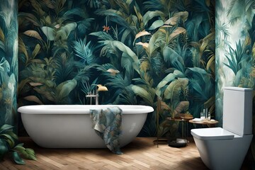plants in a bathroom