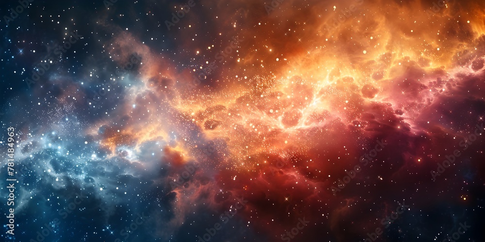 Wall mural an rendering of the cosmic microwave background with remnants of the big bang s explosive cosmic par
