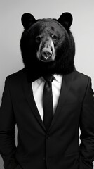 Business bear: corporate animal in a suit