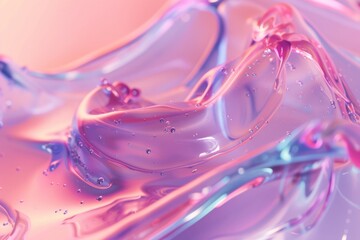 Close-up of colorful abstract fluid art with vibrant pink and blue swirls creating a dynamic and artistic texture. Abstract Fluid Art with Colorful Swirls