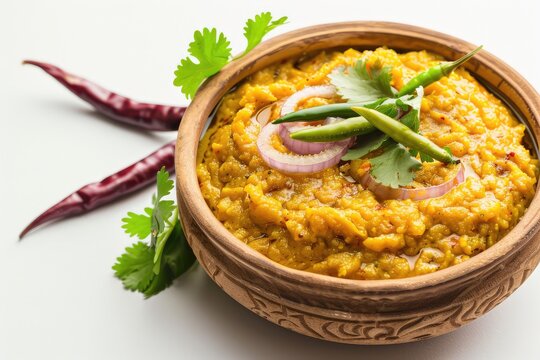 Traditional Bangladeshi Food Bhorta, Mashing Vegetables, Fish or Meat with Mustard Oil