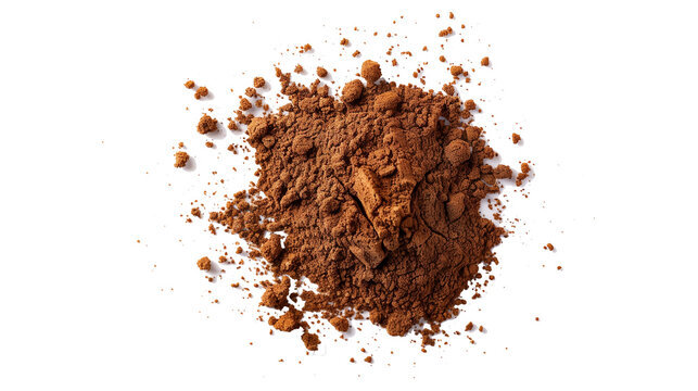 Coffee or chocolate powder on white background png transparent 