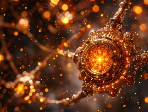 A refresh in scientific understanding comes through an amulet inscribed with symbols of divine providence, inspiring a team of engineers to develop robots