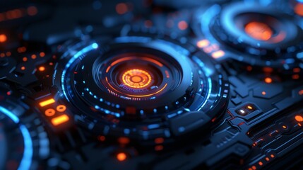 Adorn your desktop with a minimalist HUD against a sleek, dark background for a modern and sophisticated aesthetic