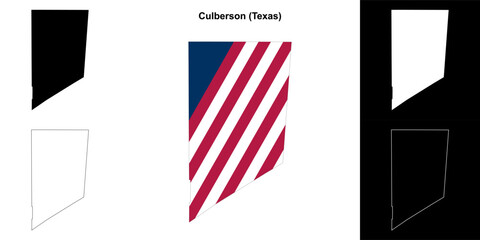 Culberson County (Texas) outline map set