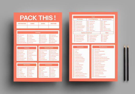 Travel Packing Checklist Template