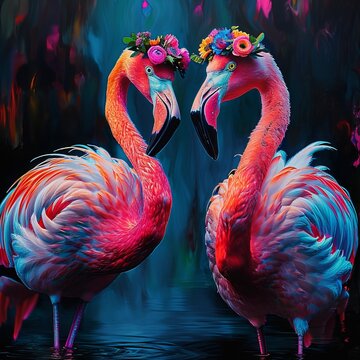 Flamingo Finesse: Graceful Images of Pink Avian Beauties