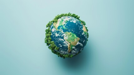 A minimalist representation of a earth day concept 