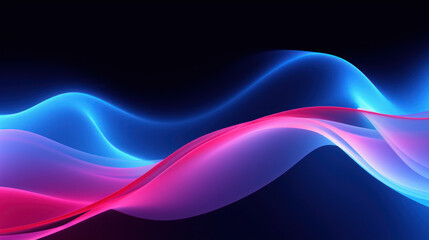 Neon wave background as wallpaper illustration