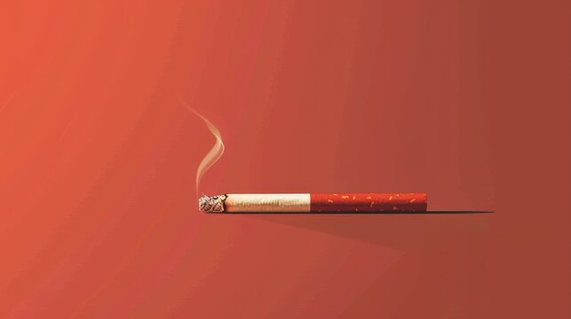 A minimalist style of the dangers of smoking