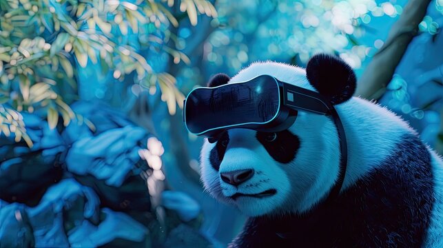 Step into the digital realm with our panda VR experience!