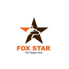 fox star logo design template vector illustration