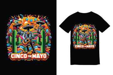 Cinco De Mayo T-Shirt Design.