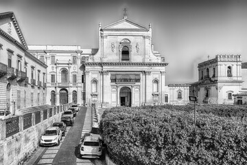 Church of Santissimo Salvatore, iconic landmark in Noto, Sicily, Italy - 781498963