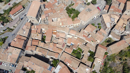 Aerial view of Fiumefreddo Bruzio, Province of Cosenza, Italy
