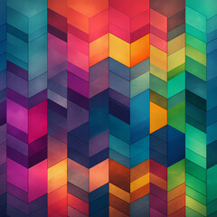 Abstract geometric patterns in vibrant colors.