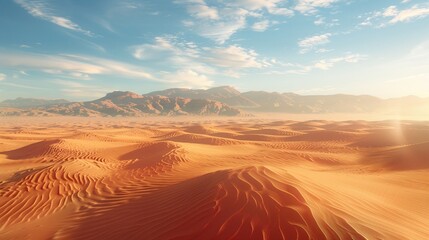 desert-themed design featuring a creative dolly zoom effect Use dynamic colors and shapes