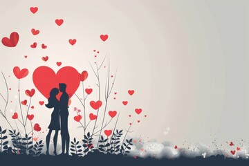 Celebrate Harmony in Love Concept Art: Colorful and Harmonious Designs for Couples in Blissful Love Illustrations