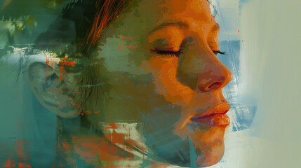 Reflective Reverie: A portrait with the subject lost in thought, conveying introspection and deep contemplation
