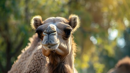 Fototapeta premium close-up portrait of a camel